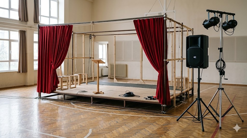 Okul Salonu Tiyatro Gösterisine Hazır mı? Ölçü, Akustik, Güvenlik